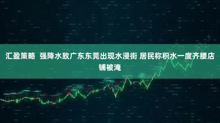 汇盈策略  强降水致广东东莞出现水浸街 居民称积水一度齐腰店铺被淹